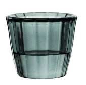 Ribbed Glass Nightlight Tealight Holder Grey (Pack of 12)