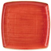 Churchill Stonecast Berry Red Deep Square Plate 26.8 x 26.8cm/10.5 x 10.5" (Pack of 6)"