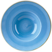 Churchill Stonecast Cornflower Blue Wide Rim Bowl 24cm/9.44" 284ml/10oz (Pack of 12)