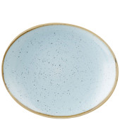 Stonecast Duck Egg Oval Coupe Plate 19.2x16cm