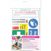 Kitchen Safety Signs Catering Food Hygiene Pack Self Adhesive Large 17 Notices