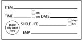 Shelf Life Labels 50x100mm (Pack of 500)