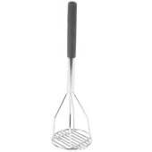 Stainless Steel Round Chrome Plated Potato Masher With Soft Grip 18" 45cm