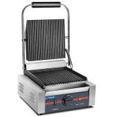 Hurricane Commercial Panini Contact Grill Single Ribbed/Ribbed 29cm 1.8kW