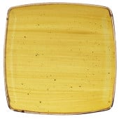 Churchill Stonecast Mustard Yellow Deep Square Plate 26.8 x 26.8cm/10.5 x 10.5" (Pack of 6)"
