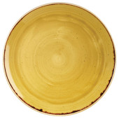 "Churchill Stonecast Mustard Yellow Coupe Plate 26cm/10.19" (Pack of 12)"