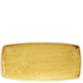 "Churchill Stonecast Mustard Yellow Oblong Plate 18.5 x 35cm/7.3 x 13.75" (Pack of 6)"