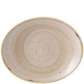 Stonecast Nutmeg Cream Oval Coupe Plate 19.2x16cm