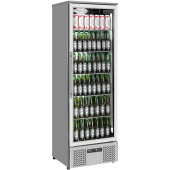 Sterling Pro Upright Stainless Steel Back Bar Bottle Cooler Beer Fridge Single Door 293 Litre