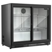 Sterling Back Bar Bottle Cooler Beer Fridge Double Sliding Door 225 Litre