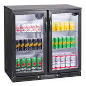 Sterling Pro SP2LO-OUT-BK Hinged Double Low Black Outdoor Bot Cooler 225L
