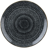 Churchill Studio Prints Homespun Charcoal Black Coupe Plate 21.7cm/8.5" (Pack of 12)