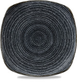 Studio Prints Homespun Charcoal Black Square Plate 25.2cm