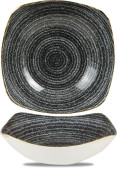 Studio Prints Homespun Charcoal Black Square Bowl 23.5cm 127.9cl