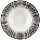 Churchill Studio Prints Homespun Charcoal Black Wide Rim Bowl 28cm/11" 468ml/10oz (Pack of 12)