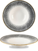 Studio Prints Homespun Charcoal Black Wide Rim Bowl 24cm 28.4cl