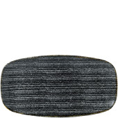 Churchill Studio Prints Homespun Charcoal Black Chefs Oblong Plate 15.3 x 29.8cm/6 x 11.69" (Pack of 12)