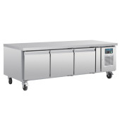 Polar U-Series Low Height Chef Base Commercial Fridge Triple Door 194 Litre