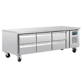 Polar U-Series Low Height Chef Base Commercial Fridge 6 Drawer 6x 1/1GN