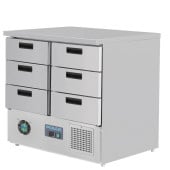 Polar G-Series Counter Fridge with 6 Drawers 240 Litre