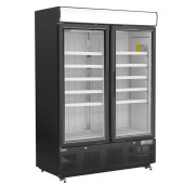 Polar G-Series Black Upright Display Freezer Glass Door 920 Litre