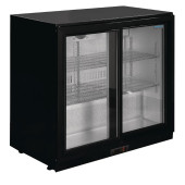 Polar Back Bar Bottle Cooler Beer Fridge Double Door Sliding 208 Litre