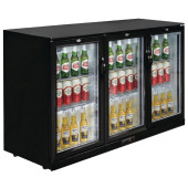 Polar G-Series Back Bar Cooler 3 Hinged Door Black 850mm