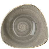 Churchill SPGSTRB91 Stonecast Grey Triangle Bowl 23.5cm 60cl