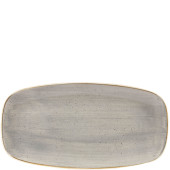 Churchill SPGSXO101 Stonecast Grey Chefs Oblong Plate 10.6"X5"
