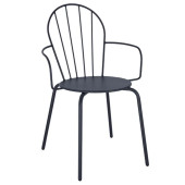 Bolero Adeline Arm Chairs Slate Blue (Pack of 4)