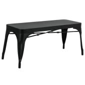 Bolero Bistro Metal Benches Black 1000mm (Pack of 2)