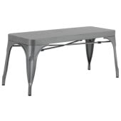 Bolero Bistro Metal Benches Gunmetal 1000mm (Pack of 2)