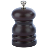 Brown Rubber Wood Salt Mill 3"