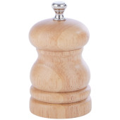 Natural Rubber Wood Salt Mill 3"