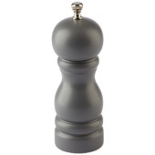 Grey Rubber Wood Salt Mill 6"