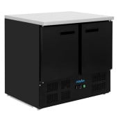 Polar G-Series Double Door Counter Fridge Black 240 Litre