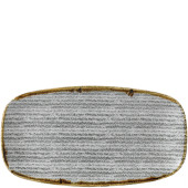 Churchill Studio Prints Homespun Stone Grey Chefs Oblong Plate 15.3 x 29.8cm/6 x 11.69" (Pack of 12)