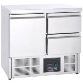 Sterling Pro 1 Door 2 Drawer Counter Fridge Stainless Steel 230 Litres