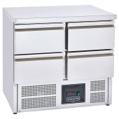 Sterling Pro 4 Drawer Counter Fridge Stainless Steel 220 Litres