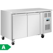 Polar U-Series Double Door Slimline Counter Fridge 155 Litre