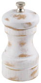 White Wash Salt/Pepper Grinder 10cm (Pack of 6)