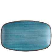 Churchill Stonecast Raw Teal Oblong Chefs Plate 12.1 x 20cm/4.75 x 7.8" (Pack of 12)