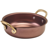 GenWare Copper Vintage Steel Round Dish 13.5 x 3.75cm (Pack of 6)