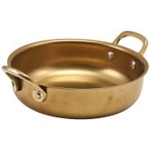 GenWare Gold Vintage Steel Round Dish 15.5 x 4cm (Pack of 6)