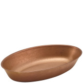 GenWare Copper Vintage Steel Oval Dish 17.5 x 11cm (Pack of 6)