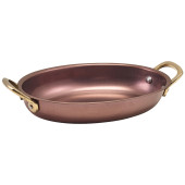 GenWare Copper Vintage Steel Oval Dish 18.5 x 13.5cm (Pack of 6)