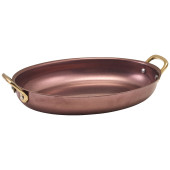 GenWare Copper Vintage Steel Oval Dish 24.5 x 17.5cm (Pack of 6)