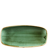 Churchill Stonecast Samphire Green Chefs Oblong Plate 10.6"x5"
