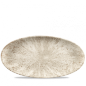 Churchill Studio Prints Stone Agate Grey Oval Plate 13.75x6.75"