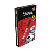 Sharpie Permenant Marker Fine Tip Black (Pack of 12)